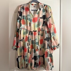 THML Anthropologie geometric abstract Mini Dress